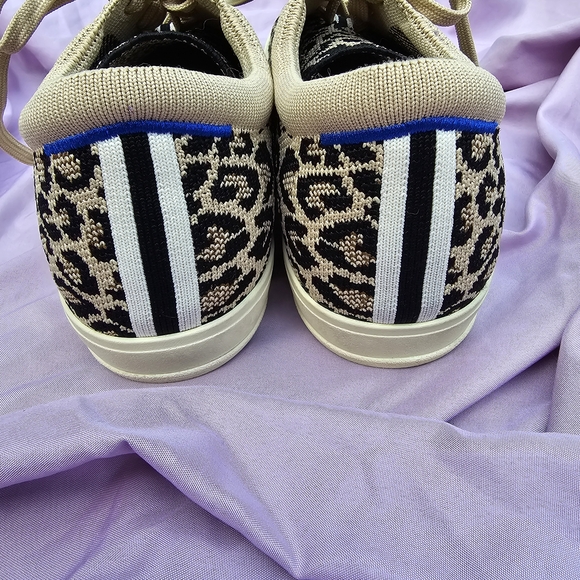 Rothys Tan and Black Print Women's Sneakers - Picture 4 of 7